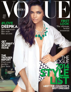 Vogue India June 2014 cover girl Deepika Padukone 